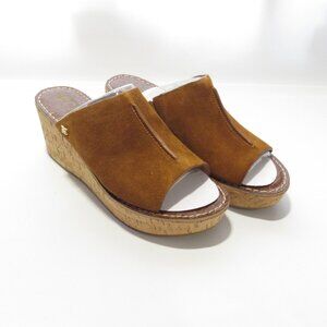 Sam Edelman Suede Wedges Ranger Luggage (Brown) 9 Medium NWOB